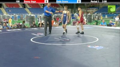 106lbs Semi-finals Danny Vega (AZ) vs. Kade Evans (UT)