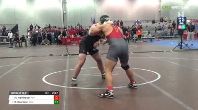 285 lbs Consi of 8 #1 - Marcus Harrington, Iowa State University vs Dustin Dennison, Utah Valley Univ