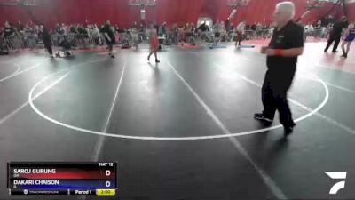 136 lbs Cons. Round 2 - Saroj Gurung, OH vs Dakari Chaison, IL