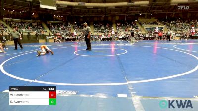 70 lbs Semifinal - Wade Smith, Tonkawa Takedown Club vs Daxon Avery, Newcastle Youth Wrestling