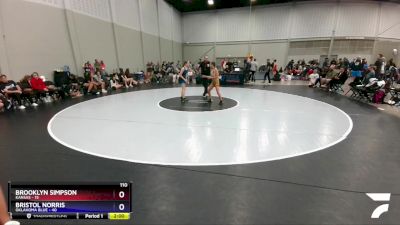 110 lbs Round 4 (10 Team) - Brooklyn Simpson, Kansas vs Bristol Norris, Oklahoma Blue