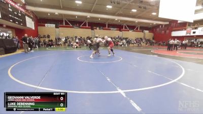 287 lbs Cons. Round 5 - Luke DeBenning, Granada High School vs Geovanni Valverde, James Logan High School