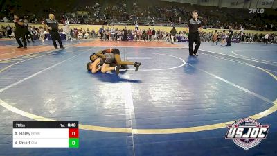 70 lbs Round Of 16 - Alden Haley, Broken Bow Youth Wrestling vs Kadrian Pruitt, RSA RedStorm