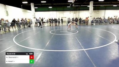 70 lbs Round Of 32 - Noah Desmond, PA vs Asher Asad, GA