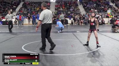 68 lbs Semifinal - Evan Elliott, Abilene vs Isaac Costa, Wamego