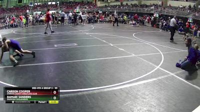 95 lbs Cons. Round 2 - Carson Cooper, Garden County Wrestling Club vs Damari Sanders, Sherman Challengers