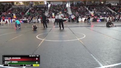 80 lbs Cons. Semi - Collin Johnson, Winfield vs Brady Green, Beloit