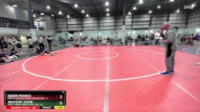 65 lbs Round 1 (6 Team) - Asher Franco, NORTH CAROLINA WRESTLING FACTORY vs Grayson Jacob, GREAT BRIDGE WRESTLING CLUB