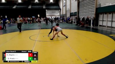 125 lbs Cons. Round 3 - Saoul Prado, Baker (Kan.) vs Kamron Alegria, Western Wyoming College