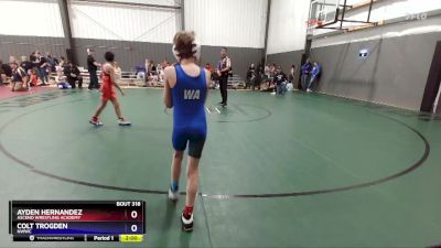 74 lbs Quarterfinal - Ayden Hernandez, Ascend Wrestling Academy vs Colt Trogden, NWWC