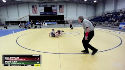 102 lbs Semifinals (4 Team) - Cael Stewart, Canisteo-Greenwood Sr HS vs Jacob Hurd, Central Valley Academy