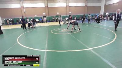 138 lbs Champ. Round 1 - Vincenzo Sanfilippo, Edison vs Dryden Strauser, Santa Rosa Academy