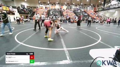 132 lbs Semifinal - Brendan Bell, R.A.W. vs Keyshaun Brown, Wagoner Takedown Club