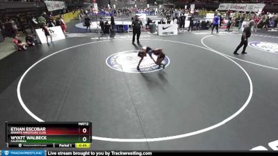 98 lbs Cons. Round 5 - Ethan Escobar, Granite Wrestling Club vs Wyatt Walbeck, California