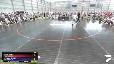 100 lbs Placement Matches (16 Team) - Ben Ziola, Team Nebraska vs Ethan Busby, California