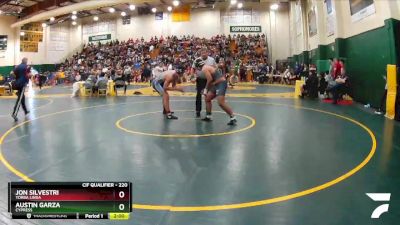 220 lbs Champ. Round 1 - Jon Silvestri, Yorba Linda vs Austin Garza, Cypress