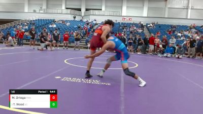 141 lbs Cons. Round 7 - Tony Wood, Jay County vs Michael Ortega, Region Wrestling Academy