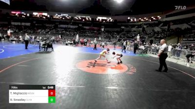 70 lbs Consi Of 16 #2 - Troy Migliaccio, Mount Olive vs Ryan Smedley, Olympic