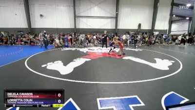 56-61 lbs Semifinal - Delela Cavasos, Toppenish USA Wrestling Club vs Lorretta Colin, Thunder Mountain Wrestling Club