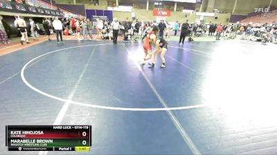 G114-119 lbs Round 3 - Marabelle Brown, Wasatch Wrestling Club vs Kate Hinojosa, Colorado