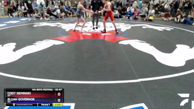 92-97 lbs Round 3 - Cody Sieminski, OR vs Elijah Governor, WA