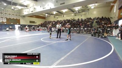 120 lbs Champ. Round 1 - Micah Mailo, Grand Terrace vs Edrick Hinckley, Yucaipa