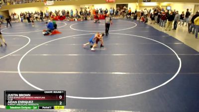 63 lbs Champ. Round 1 - Justin Brown, Coon Rapids Mat Bandits Wrestling Club vs Aidan Enriquez, Pursuit Wrestling Minnesota