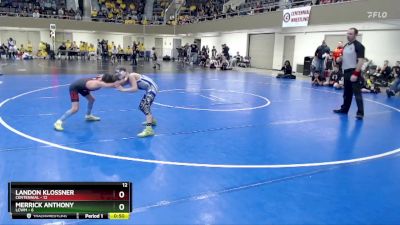 65 lbs Quarterfinals (8 Team) - Merrick Anthony, LCWM vs Landon Klossner, Centennial