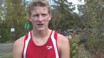 Colin Abert after winning boy's brown race