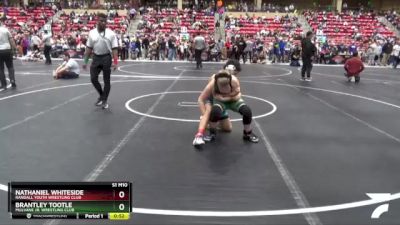 120 lbs Champ. Round 2 - Brantley Tootle, Mulvane Jr. Wrestling Club vs Nathaniel Whiteside, Randall Youth Wrestling Club