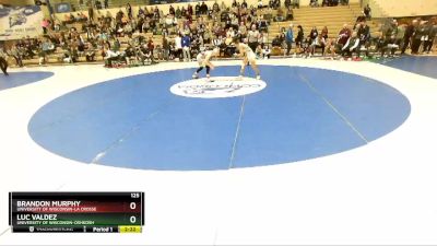 125 lbs Semifinal - Luc Valdez, University Of Wisconsin-Oshkosh vs Brandon Murphy, University Of Wisconsin-La Crosse