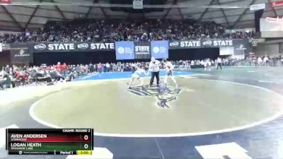 3A 113 lbs Champ. Round 2 - Aven Andersen, Stanwood vs Logan Heath, Spanaway Lake