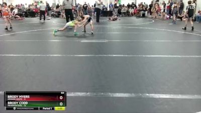 64 lbs Round 1 (8 Team) - Brody Codd, Headhunters vs Brody Myers, Kraken White