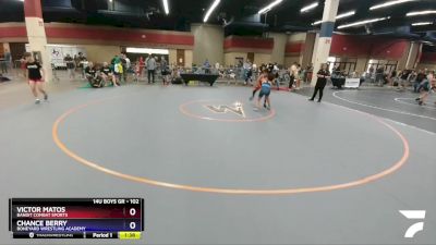 102 lbs Semifinal - Victor Matos, Bandit Combat Sports vs Chance Berry, Boneyard Wrestling Academy