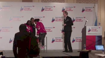 2014 Chicago Marathon Press Conference Florence Kiplagat, Mare Dibaba