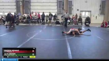 72 lbs Round 4 (8 Team) - Maddox Mehalic, All American vs Alyis Brown, PA Alliance White