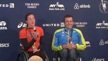 Tatyana McFadden, Kurt Fearnley after NYC victories