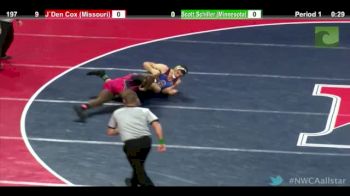 197lbs Match J'Den Cox (Mizzou) vs Scott Schiller (Minnesota)