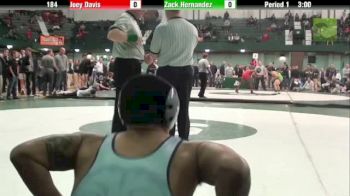 184lbs Semi-finals Joey Davis (Notre Dame College) vs. Zach Hernandez (Columbia)