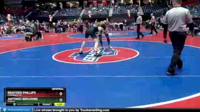 1A-165 lbs Semifinal - Antonio Benjamin, Dublin vs Brayden Phillips, Commerce Hs