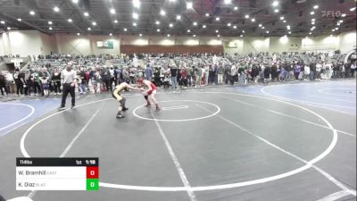 114 lbs Quarterfinal - Will Bramhill, East Nicolaus WC vs Kane Diaz, Blazers WC