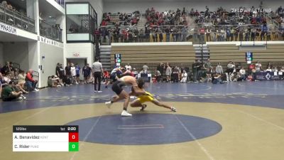 125 lbs Consi Of 16 #1 - Adan Benavidez, Kent State vs Cooper Rider, Purdue