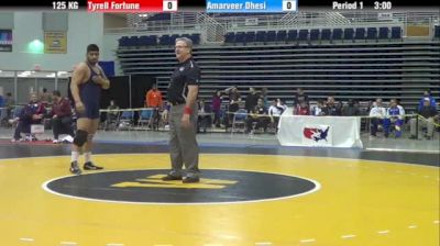 125kg Semi-finals Tyrell Fortune (USA) vs. Amarveer Dhesi (Canada)