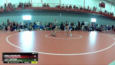 95 lbs Semifinal - Onica Gradeless, Mishawaka Wrestling Club vs Lucy Watson, Indian Creek Wrestling Club