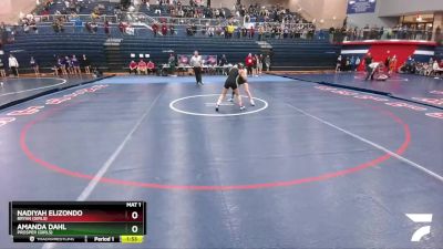 120 lbs Semifinal - Nadiyah Elizondo, Bryan (Girls) vs Amanda Dahl, Prosper (Girls)