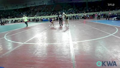 87 lbs Round Of 16 - Kye Barnes, Vian vs Kenzie Johnson, Sand Springs HS