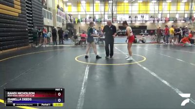 144 lbs Quarterfinal - Randi Nicholson, Iron Rams Wrestling Club vs Isabella Deeds, Iowa