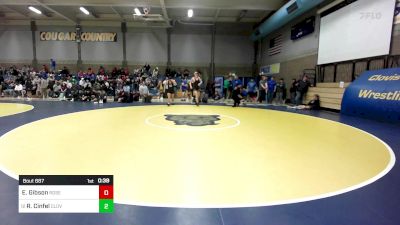 198 lbs Consi Of 16 #2 - Emmitt Gibson, Roseburg (OR) vs Ross Cinfel, Clovis North