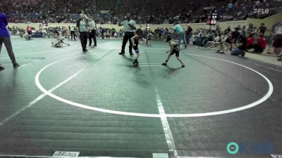 43 lbs Round Of 16 - Sawyer Ramirez, Tecumseh Takedown Club vs Roman Hicks, R.A.W.