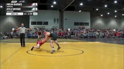 197lbs Round 2 Kyle Snyder (Ohio State) vs. Micah Barnes (Nebraska)